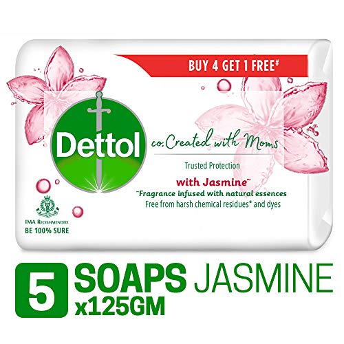 India Desire : Buy Dettol Co-created with moms Jasmine Bathing Soap, 125gm (Buy 4 Get 1 Free) at Rs. 118 from Amazon [Regular Price Rs 260]