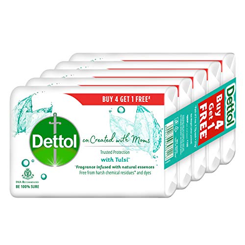 India Desire : Buy Dettol Co-created with moms Tulsi Beauty Bathing Soap, 75gm (Buy 4 Get 1 Free) at Rs. 91 from Amazon
