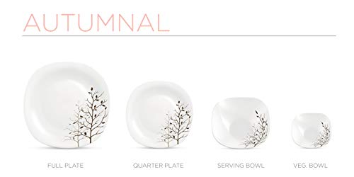 India Desire : Get Upto 56% Off On Diva From La Opala Quadra Autumnal Opalware Dinner Set, 23-Pieces From Rs 1243 At Amazon