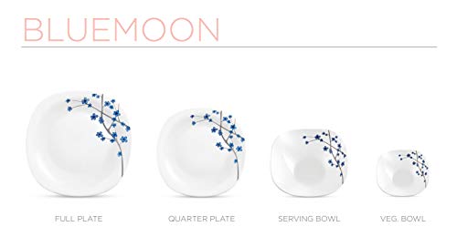India Desire : Buy Diva From La Opala Quadra Bluemoon Opalware Dinner Set, 21-Pieces, Blue and Gray at Rs. 1083 from Amazon