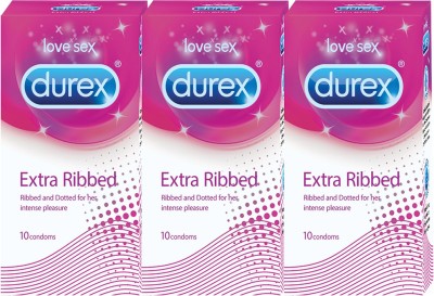 India Desire : Buy Durex Extra Ribbed Condom(Set of 3, 30S) at Rs. 268 from Flipkart [Regular price Rs 376]