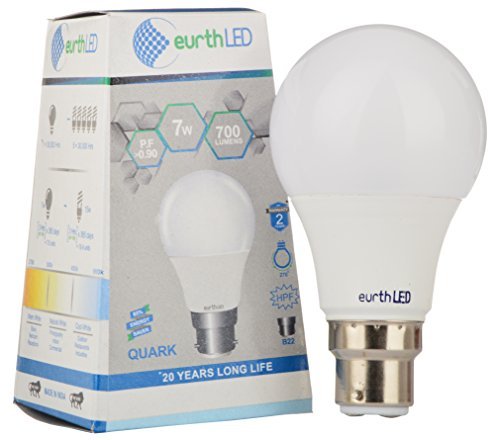 India Desire : Buy Eurth LED Twist Lock 7-Watt LED Bulb (Pack of 1, Cool White) at Rs. 109 from Amazon [MRP Rs 229]