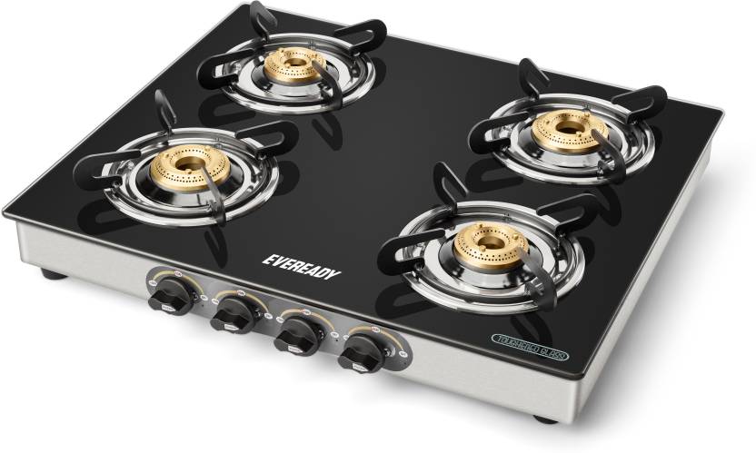 India Desire : Buy Eveready Glass, Stainless Steel Manual Gas Stove (4 Burners) at Rs. 2799 from Flipkart [Selling Price Rs 4099]