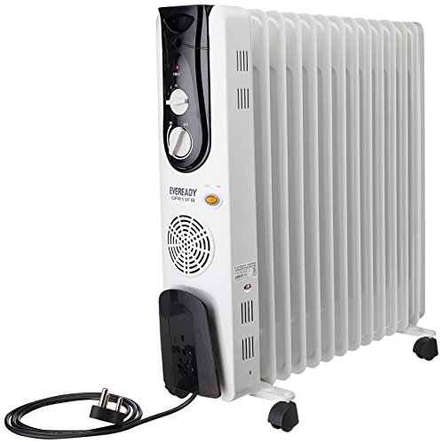 India Desire : Buy Eveready OFR13FB 2900-Watt Oil Filled Radiator (White) at Rs. 8899 from Amazon [Regular Price Rs 1247]