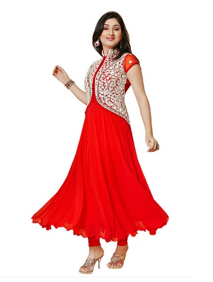 Net Semi-Stitched Full Length Embroidered Anarkali Suit at Rs 1950 in Surat