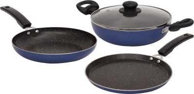 India Desire : Buy Flipkart SmartBuy Splatter Finish Cookware Set of 3(Aluminium, 3 - Piece) at Rs. 799 from Flipkart [Selling Price Rs 999]