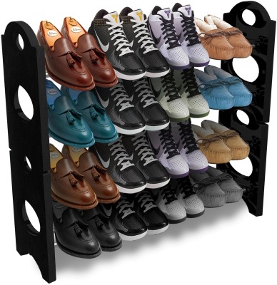 India Desire : Buy Frazzer Plastic Collapsible Shoe Stand(Black, 4 Shelves) at Rs. 199 from Flipkart [Regular price Rs 299]