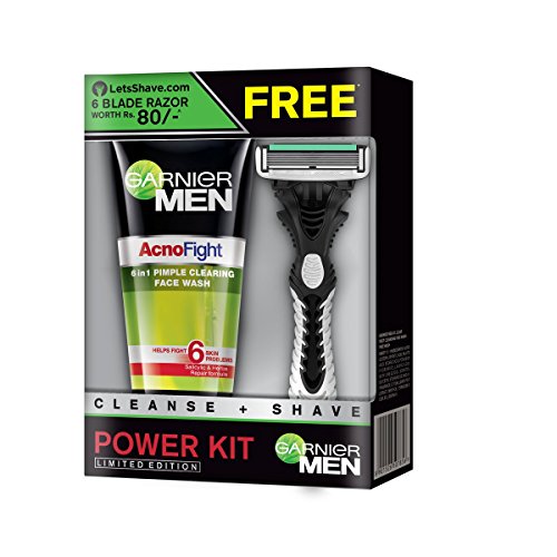 India Desire : Amazon Steal Deal: Buy Garnier Men Acno Fight Face Wash, 100g with Free Lets Shave Razor at Rs. 166 [Regular Price Rs 185]