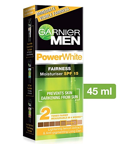 India Desire : Buy Garnier Men Power White Fairness Moisturiser SPF 15, 45gm at Rs. 128 from Amazon [MRP Rs 165]