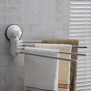 India Desire : Buy Goank Bathroom 4 Swing Arm Stainless Steel Towel Bar Towels Rack Holder Wall Hanger at Rs. 49 from Amazon