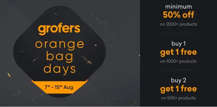 Online Grocery Grofers announces second edition of grocery sale Grand Orange  Bag Days ET BrandEquity