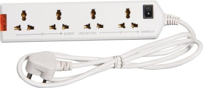 India Desire : Buy HAVELLS 6A Four-Way Extension Board 4  Socket Extension Boards(White) at Rs. 299 from Flipkart [MRP Rs 520]