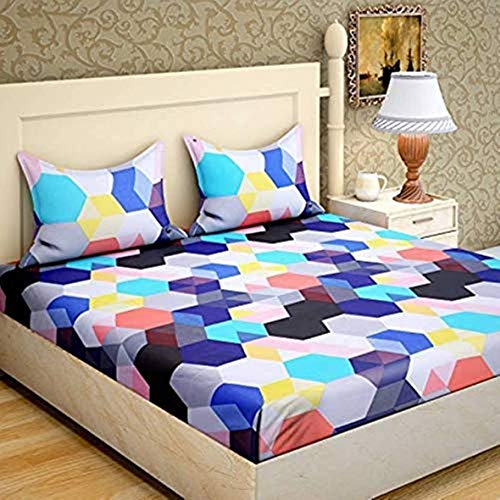 India Desire : Buy HIYANSHI HOME FURNISHING Microfiber Double Bedsheet with 2 Pillow Covers Color-Multi at Rs. 149 from Amazon