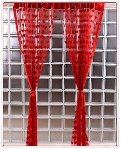 India Desire : Buy Handloom Hub Beautiful Heart 4 Piece Polyester Door Curtain Set - 6.5ft, Red at Rs. 246 from Amazon [MRP Rs 899]