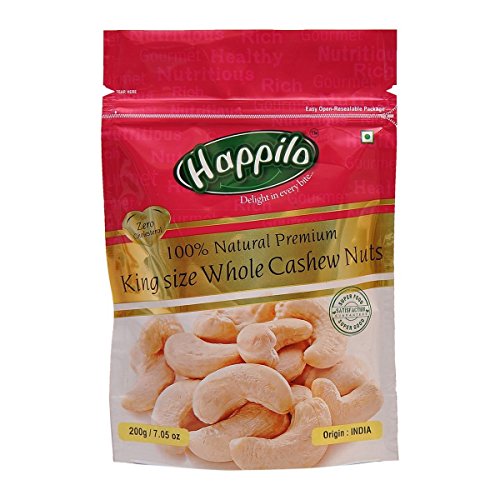 India Desire : Buy Happilo 100% Premium King Size Whole Cashew Nuts, 200g at Rs. 175 from Amazon [Selling Price Rs 295]
