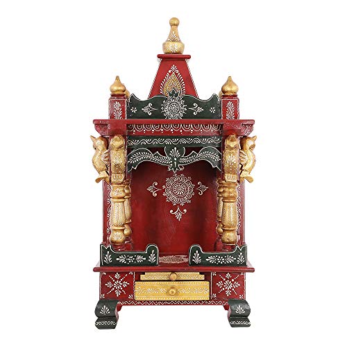 India Desire : Buy Harisons Homes WM300915 Wooden Antique Mandir with Carving (Brown) at Rs. 899 from Amazon