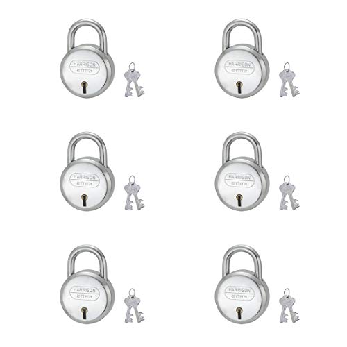 India Desire : Buy Harrison J-6/BCP-0447_PK 6 Steel 4 Levers Padlock with 2 Keys (Pack of 6), Silver at Rs. 152 from Amazon