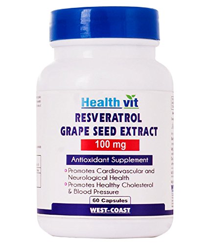 India Desire : Buy Healthvit Resveratrol with Grape Seed Extract 100 mg - 60 Capsules at Rs. 299 from Amazon