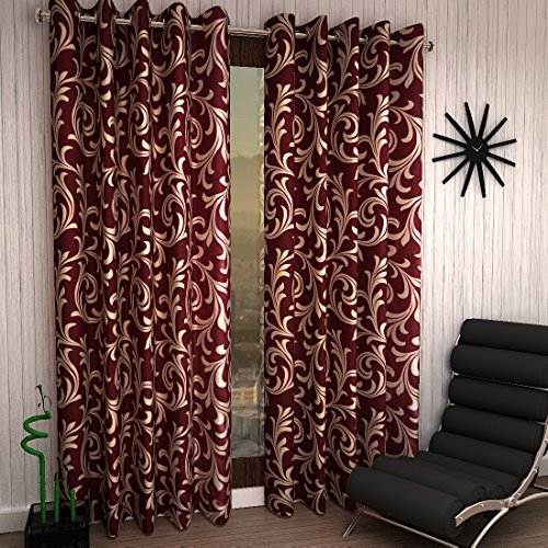India Desire : Buy Home Sizzler 2 Piece Eyelet Polyester Door Curtain - 7ft, Maroon at Rs. 349 from Amazon [Regular Price Rs 499]