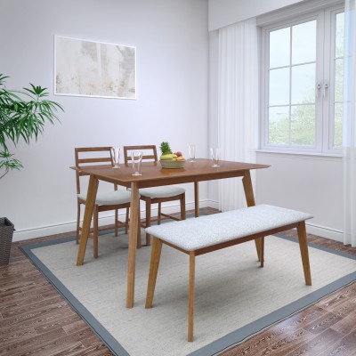 India Desire : Buy HomeTown Solid Wood 4 Seater Dining Set(Finish Color - Light Walnut) at Rs. 9499 from Flipkart