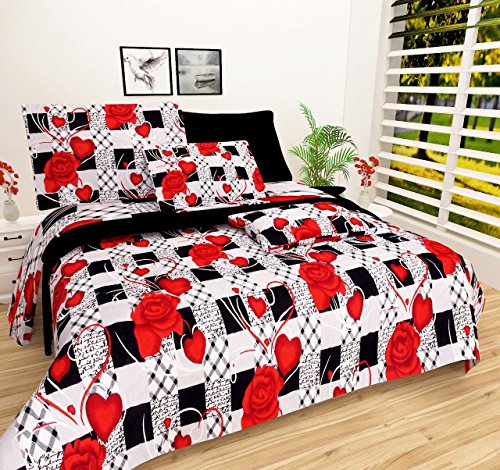India Desire : Buy Homefab India Dreams 140 TC Polycotton Double Bedsheet with 2 Pillow Covers - Floral, Multicolour at Rs. 215 from Amazon