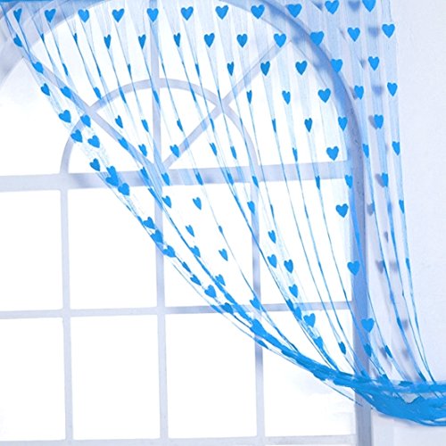 India Desire : Buy Homefab India Heart String Modern Polyester Door Curtain - 7ft, Blue at Rs. 77 from Amazon [MRP Rs 399]