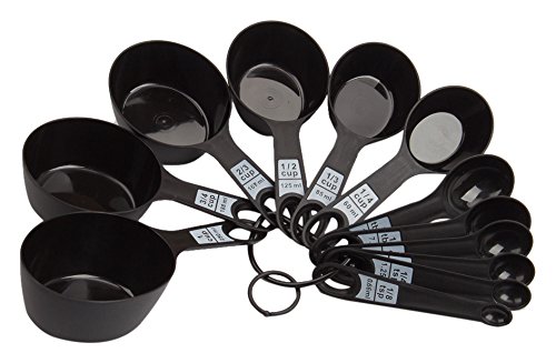 India Desire : Buy Hopesun Plastic Measuring Cup and Spoon Set, 12-Pieces, Black at Rs. 88 from Amazon [MRP Rs 249]