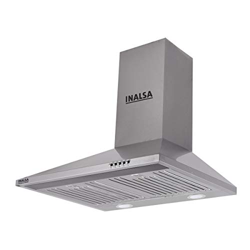 India Desire : Buy Inalsa 60 cm 875 m³/hr Pyramid Kitchen Chimney (Classica 60SSBF, Baffle Filters, Grey) at Rs. 4399 from Amazon