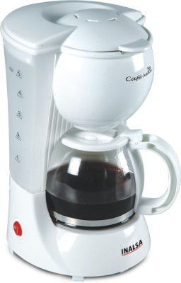 India Desire : Buy Inalsa Cafe Max 5 cups Coffee Maker(White) at Rs. 910 from Flipkart [Regular Price Rs 1199]