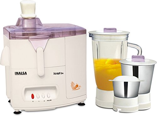 India Desire : Buy Inalsa Icon Dx 500-Watt Juicer Mixer Grinder with 3 Jars at Rs. 2040 from Amazon [Regular Price Rs 2586]