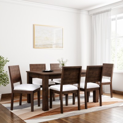 India Desire : Buy Induscraft Arabia Upholstered Sheesham Solid Wood 6 Seater Dining Set(Finish Color - Brown) at Rs. 8499 from Flipkart