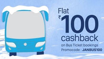 India Desire : Paytm BUSFEB100 : Get Flat Rs 100 Cashback on Bus Ticket Bookings
