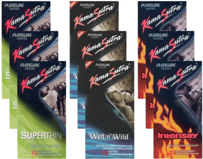 India Desire : Flipkart 18+ Deal: Buy KamaSutra Superthin, Wet n Wild, Intensity Condom(Set of 9, 108Pcs) at Rs. 492 [Regular Price Rs 745]