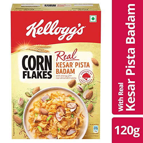 India Desire : Buy Kelloggs Cornflakes Real Kesar Pista Badaam Pouch, 120 g at Rs. 32 from Amazon [MRP Rs 65]