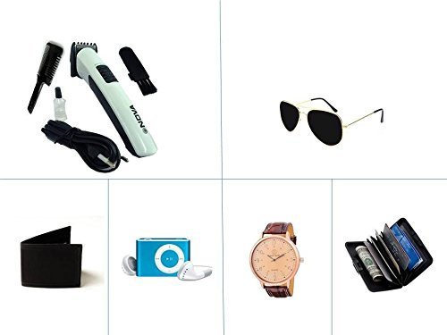 India Desire : Buy Kriva Enterprise Trimmer with Fashion Accessories and MP3 Player Combo of 6 at Rs. 320 from Amazon