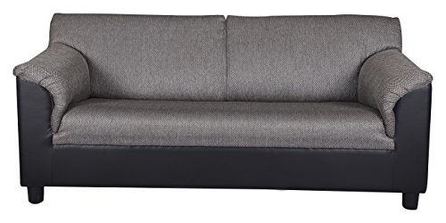 India Desire : Buy Kurl-on Toledo Plus Three Seater Sofa (Black) at Rs. 9900 from Amazon [Flat 53% Off]
