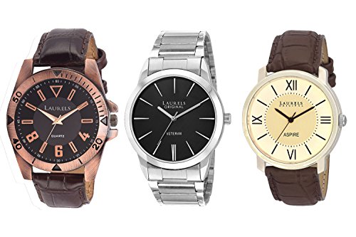 India Desire : Buy Laurels Combo Of Three Watches (Pack Of 3) at Rs. 399 from Amazon [Selling Price Rs 599]
