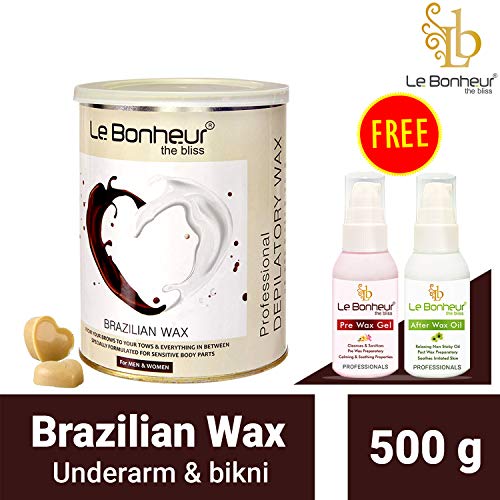 Buy Le Bonheur Brazilian Wax for Sensitive Skin Delicate Areas, 500 g+