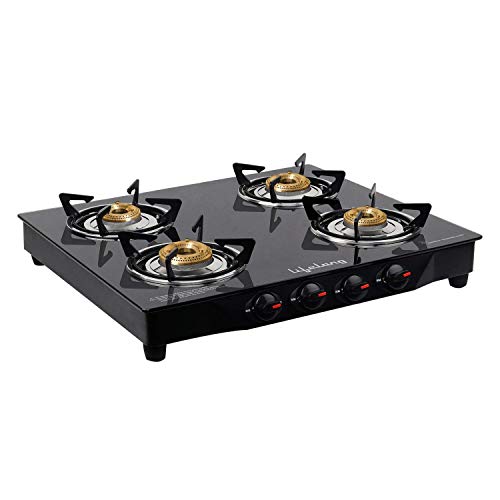 India Desire : Buy Lifelong Glass Top Gas Stove, 4 Burner Gas Stove, Black At Rs. 2999 from Amazon [Regular Price Rs 4448]