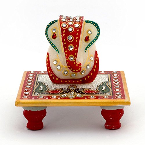 India Desire : Buy Sehar Crafts Marble Enamel Painted Ganesha Placed on Chowki At Rs. 97 from Amazon