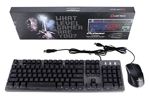 India Desire : Buy Live Tech Octane Gaming RGB Keyboard Mouse Combo + Gamers Choice + True Backlit LED + Plug & Play at Rs. 599 from Amazon
