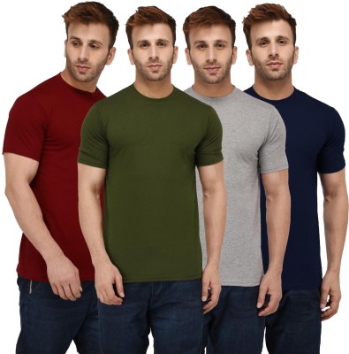India Desire : Buy London Hills Solid Men Round Neck T-Shirt(Pack of 4) at Rs. 252 from Flipkart
