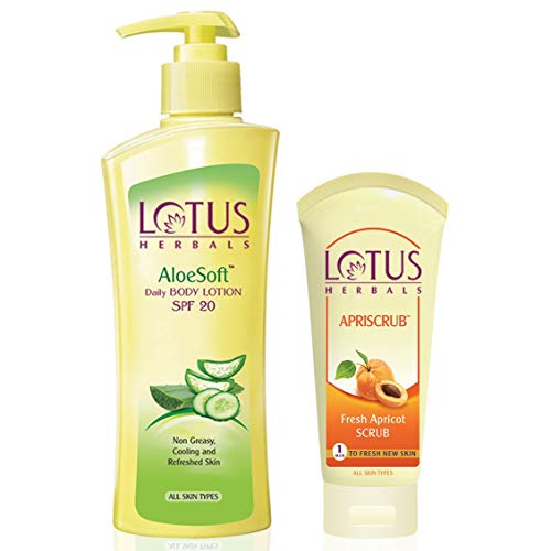 India Desire : Buy Lotus Herbals Aloesoft Daily Body Lotion 250ml With Apriscrub 60g, 250 ml at Rs. 204 from Amazon
