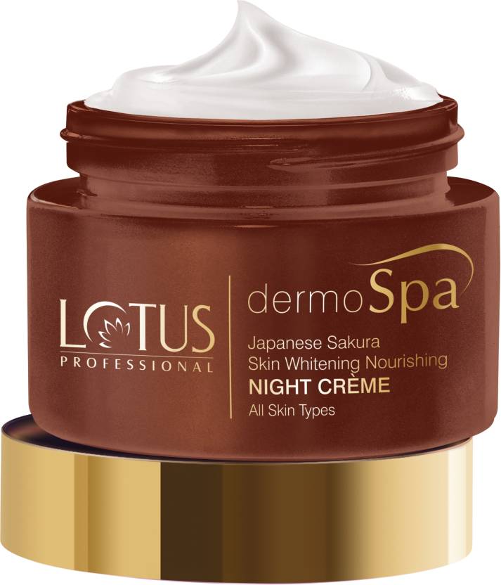 India Desire : Buy Lotus Herbals Dermo Spa Japanese Sakura Skin Whitening and Nourishing Night Creme at Rs. 275 from Flipkart [MRP Rs 895]