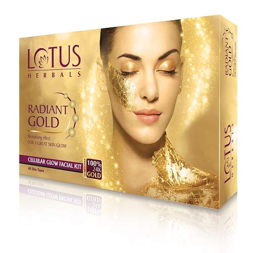 India Desire : Buy Lotus Herbals Radiant Gold Facial Kit | Revitalising Effect | 37g at Rs. 190 from Amazon