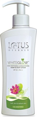 India Desire : Buy Lotus Herbals WhiteGlow Skin Whitening Body Lotion SPF-25 I PA+++(300 ml) at Rs. 191 from Flipkart [Regular Price Rs 287]