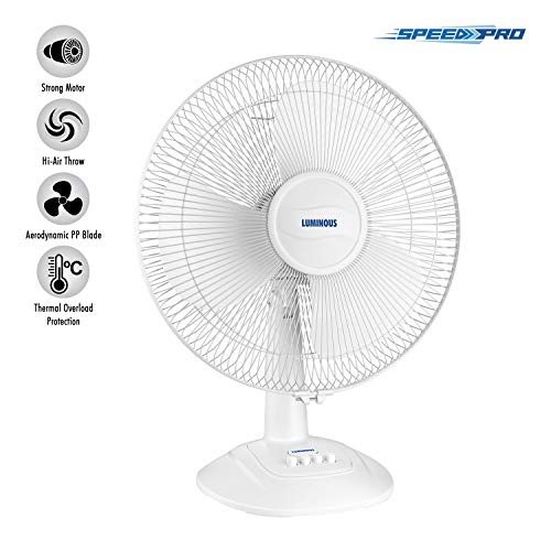India Desire : Buy Luminous SpeedPRO 400MM Table Fan (White) at Rs. 1376 from Amazon