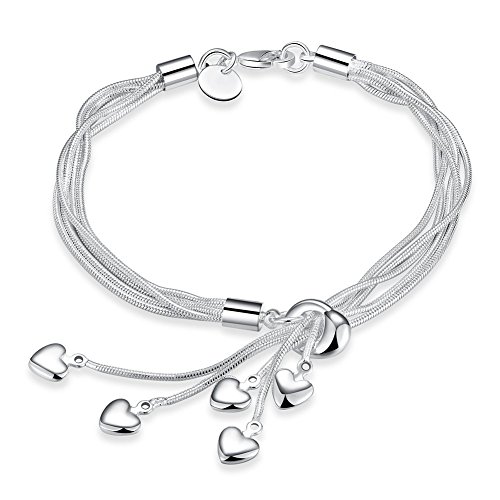 India Desire : Buy Mahi Heart Charm Rhodium Plated Bracelet for Women & Girls BR1100366R at Rs. 99 from Amazon