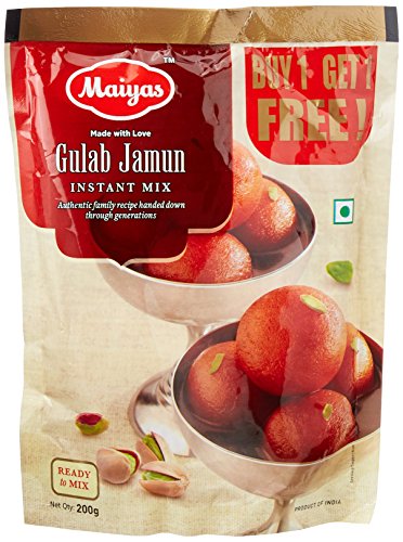 India Desire : Amazon Steal Deal: Buy Maiyas Instant Gulab Jamun, 200g (Buy 1 and Get 1 Free) at Rs. 85 