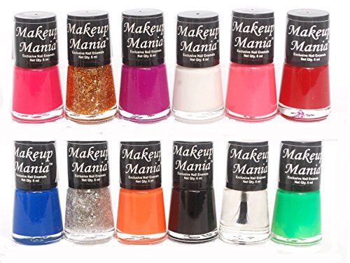 India Desire : Buy Makeup Mania Trendy Colors Nail Polish Enamel Set, Multi-Color No.73 (Combo Of 12) at Rs. 168 from Amazon [Regular Price Rs 225]